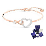 Pulsera Swarovski Corazón Infinito + Kit De Regalo