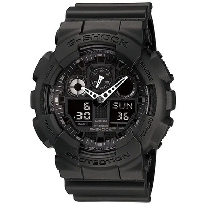 Reloj Casio G-shock Ga-100-1a1 Hombre Original Color De La Correa Negro Color Del Bisel Negro Color Del Fondo Negro