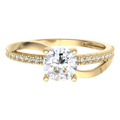 Anillo Compromiso Oro 10kt Aura Prata Aleah Color Amarillo Talla 8 | Meses sin interés