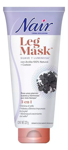 Crema Depilatoria Para Piernas 3 En 1 Con Carbon 227g Nair