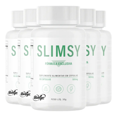 5x Slimsy 300 Cáps Original Oferta Exclusiva - Envio Hoje Sslimsi