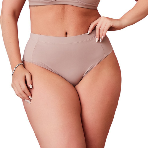 Kit 6 Calcinhas Diva Donna Plus Size Tanga Cós Alto Macio