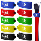 10 Pieces Ski Strap Fasteners Tape Adjustable Ski Wraps...