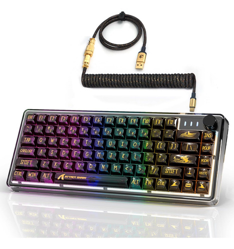 Teclado Mecánico K75, Teclas Pc Transparentes, Teclado Rgb