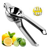 Kit 5 Espremedor Limão Moderno Reforçado Forte Inox Premium