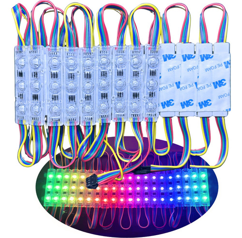 20pçs Modulo Led Digital Coreano 6803 12v Lente 180º Ip68