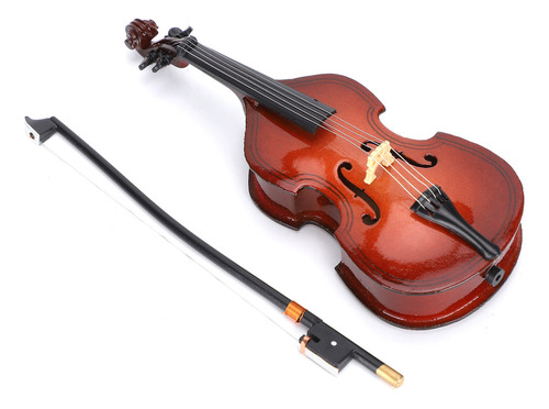 Modelo De Instrumento Musical: Baixo De Madeira Em Miniatura