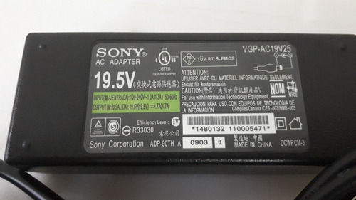Fonte Externa 19,5 V Original Sony Kdl-48w655b Funcionando 