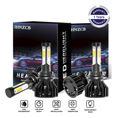 Para Honda Accord 1995-13 Kit De Faros Led De Haz Alto/bajo