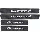 Sticker Vinil Estribos Automóvil Carbono 5d Clio Sport
