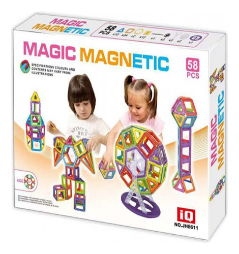 Magneticos Juegos Pieza Niños/niñas Bloques Plasticos Armar 58 Mg14
