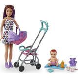 Barbie Skipper Babysitter - Cochecito Y Accesorios + Mascota
