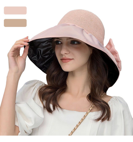 Mujer Bobibi Sombrero Para De Sol Dama Verano Protección Uv