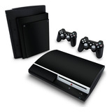 Skin Para Ps3 Fat Adesivo - Preto Black Piano