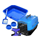 Kit Caixa D Areia Gato Pá + Bebedouro + Transporte + Coleira