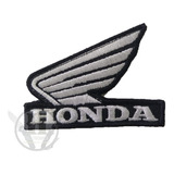 Parche Bordado Abrojo Honda Ala Blanco Moto Campera Gorra