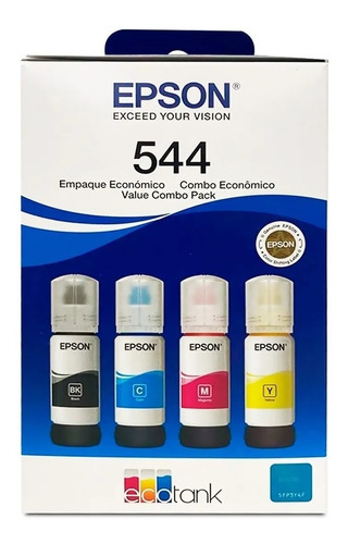 Kit De Tinta Epson T544, 4 Botellas P/l3150, L3110 C,m,a,n