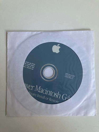 Power Macintosh G4 Install Or Restore Versión 8.6 De 1999