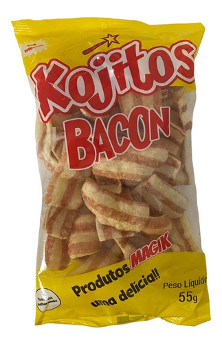 Salgadinho Tipo Pururuca Sabor Bacon Kojitos 55g