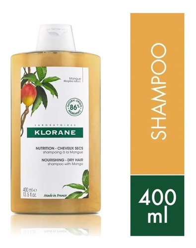 Shampoo Klorane Mango Nutricion X 400 Ml