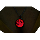 Collar Luna Llena Brilla Oscuridad Acero Inoxidable Luna Roja Luna De Sangre