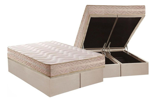 Cama Box Baú Queen: Colchão Ortopédico Paropas D33 / Ag65 M