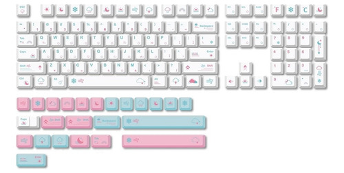 132 Teclas Xda Keycaps Pbt Dye Sub Weather Theme Inglés Keyc