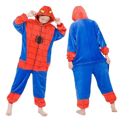 Pijama Mameluco Spiderman Kigurumi Niño Y Adulto Cosplay