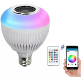 Bombillo Parlante 12w Bluetooth Luces Led Rgb + Control