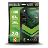 Cabo Hdmi 2.0 50/60hz 2160p 10 Metros Hdr 4k Ponta Dourada