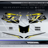 Calcos Yamaha Xtz 125 -variante Amarillo - Insignia Calcos