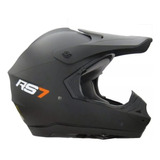 Casco Moto Cross Enduro Hawk Rs7 Negro Mate