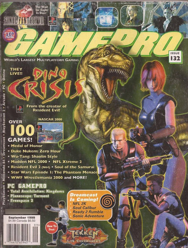 Game Pro Revista  132 Dino Crisis Sept 1999 Usado (ver Fotos