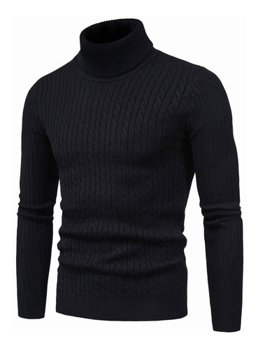 Sweater Cuello Alto Tortuga Hombre De Moda Invierno / Suéter