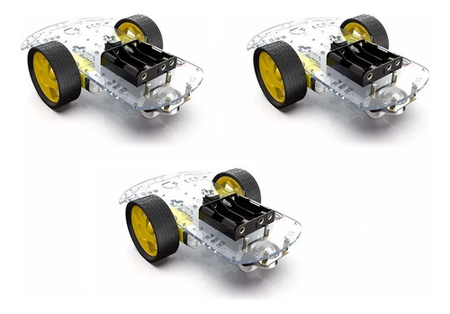3 Piezas Chasis De Carro Kit Robot Arduino, 2 Llantas, 2wd