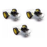 3 Piezas Chasis De Carro Kit Robot Arduino, 2 Llantas, 2wd