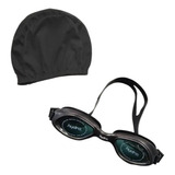 Combo Natación Niño! Gorra Lycra Negra + Lente Hydro Negro