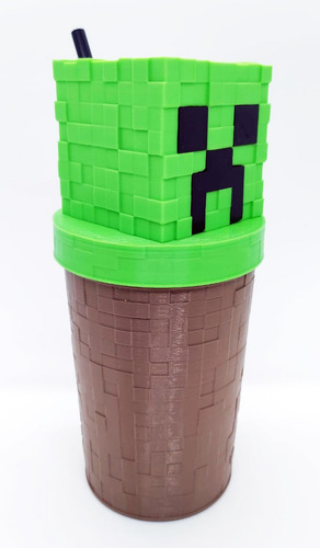 Vaso Minecraft 300 Ml Impresión 3d