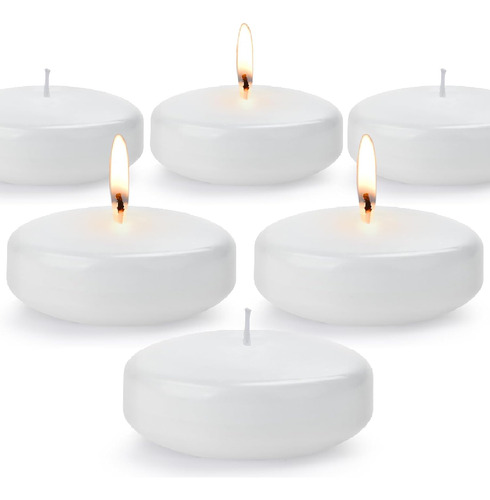 Velas Flotantes De 3 Pulgadas Sin Perfume De Cera Sin Goteo 