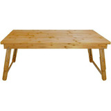 Mesa De Café De Bambú Plegable, Natural, 33.5x17.7in, Escrit