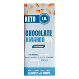 Chocolate Keto Amargo Almendras 80% Cacao(sin Gluten/vegano)
