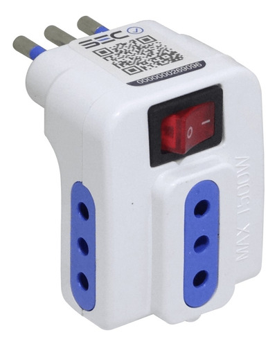 Enchufe Adaptador Triple Con Interruptor 1500w / Sec