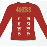 Playera Manga Larga San Francisco 49ers Doble Estampado  