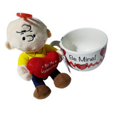 Llavero Snoopy Charly Brown Be My Valentine Peluche + Taza
