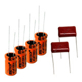 4 Capacitor Corneta 47x100 + 2 Capacitor Sup Tweeter 2m2x250