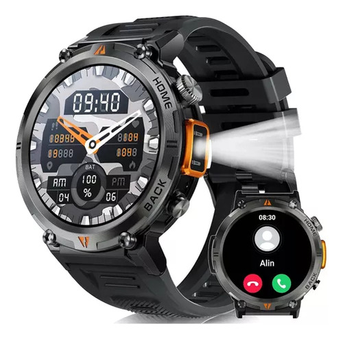 Reloj Inteligente Bluetooth Con Linterna Para Hombres