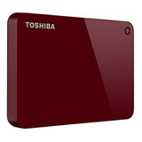 Disco Duro Externo Toshiba Canvio Advance 1tb, Usb 3.0, Rojo
