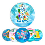 Painel De Festa 3d - Pool Party - Vários Temas - 1,50 X 1,50