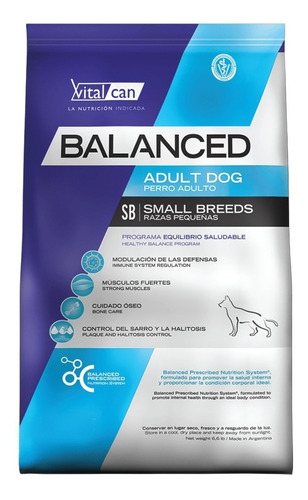 Alimento Vitalcan Balanced Perro Adulto Raza Pequeña 15kg