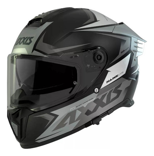 Casco Moto Axxis Hawk Evo Ixil A2 Titanio Mate Solo Mg Bikes